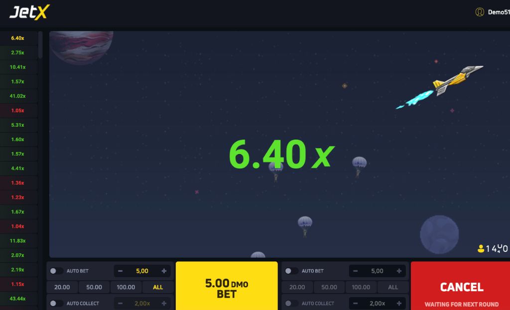 Космическая локация краш-игры с высоким множителем